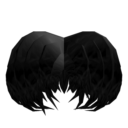 Middle Part Black Messy Hair | Roblox Item - Rolimon's