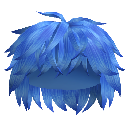 Fluffy Messy Blue Hair | Roblox Item - Rolimon's
