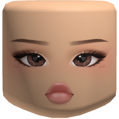 Lovestruck Girl Cute Makeup Mask Light Brown | Roblox Item - Rolimon's