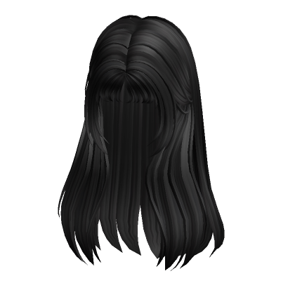 Natural Straight Hair in Black - Roblox