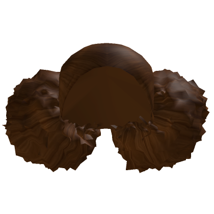 Roblox Item Fluffy Low Twin Buns - Brown