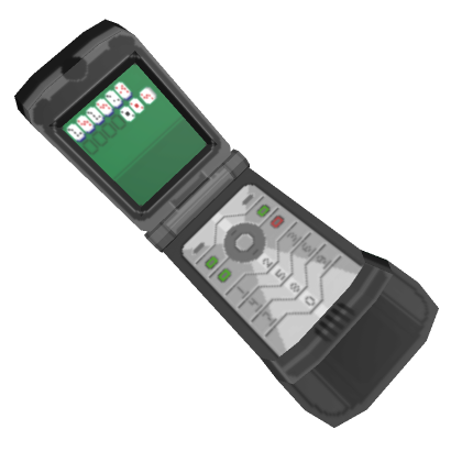 Roblox Item Retro Y2K Flip Phone Black