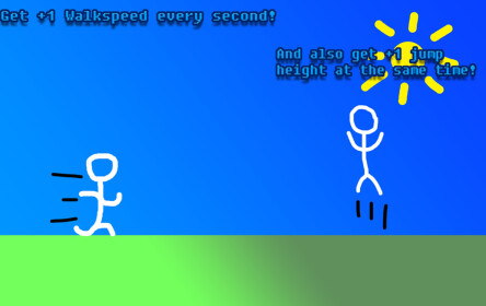 Game where you get more walk speed and jump height Roblox