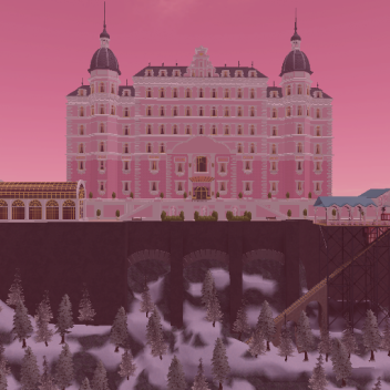 hübsches rosa Hotel