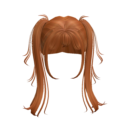 Roblox Item Messy Light Brown Long Pigtails