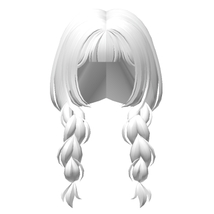 Roblox Item Dreamy Braided Pigtails White