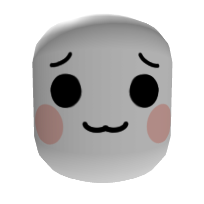 Roblox Item Cute Blush Face Mask - white