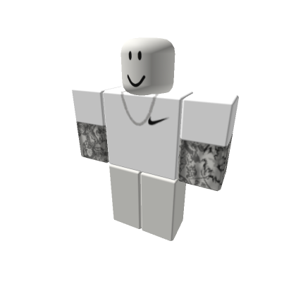 💎] White Slender Shirt w/ Tattoos - Roblox