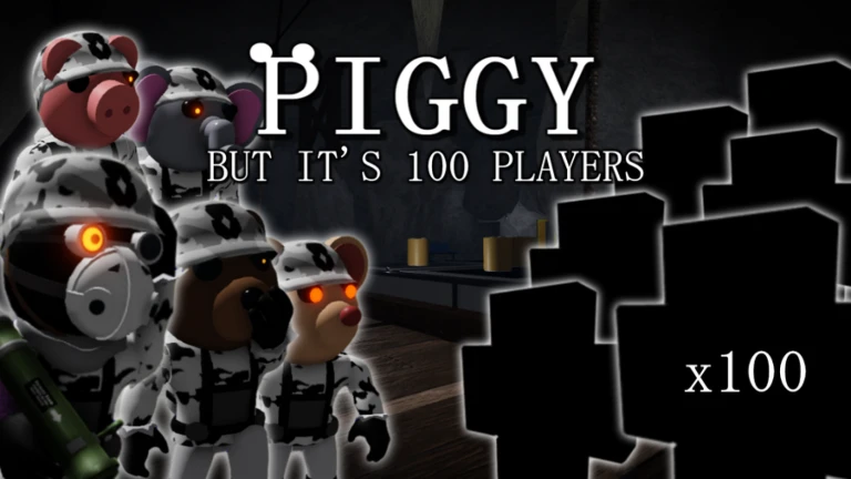 [ 맨션] Piggy But It's 100 Players - Roblox