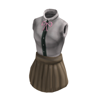 Ultimate Academic School Vest Skirt Beige Roblox Item