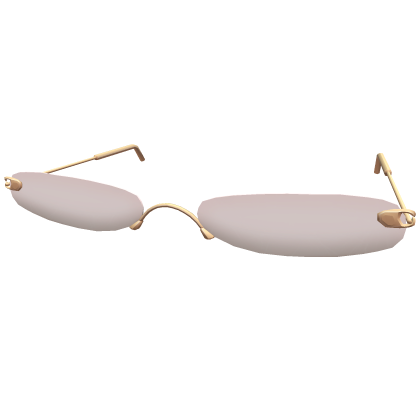 Roblox Item White & Gold Retro No-Frame Sunglasses