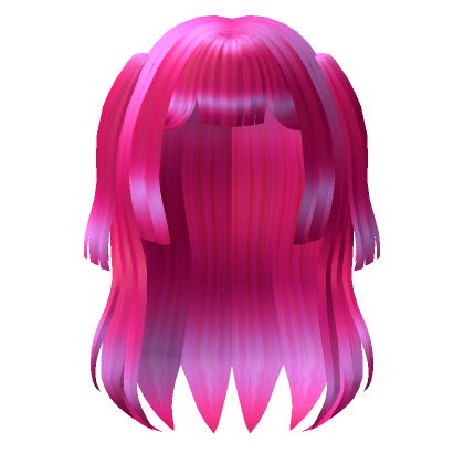 Roblox Item Pink Half-Up Long Straight Hair