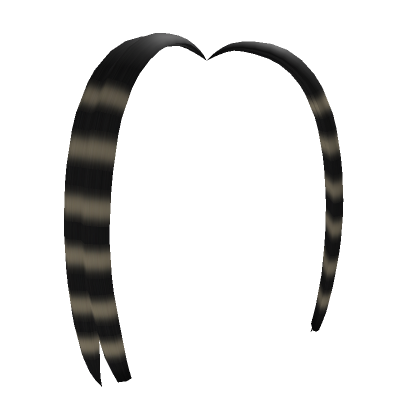 Short scene hair extensions [Black/Blonde bands] | Roblox Item - Rolimon's