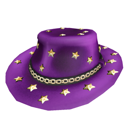 Roblox Item Purple & Gold Starfall Fedora