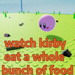 watch kirby eat a whole bunch of food