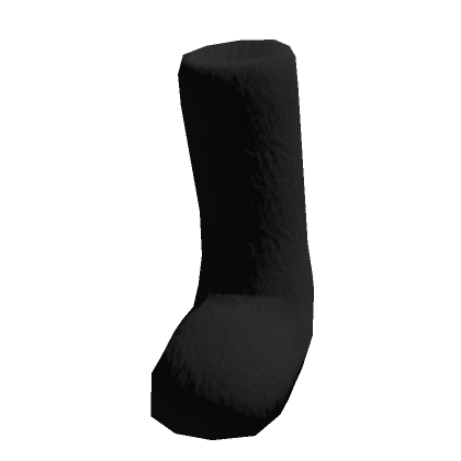 Y2K Fuzzy Black Single Boot | Roblox Item - Rolimon's