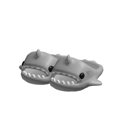 Roblox Item 3.0 Grey Shark Slippers