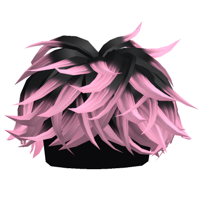 Roblox Item Black To Pink Fluffy Middle Swept Hair