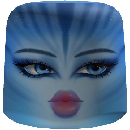 Blue MakeUp Girl Face  Roblox Item - Rolimon's