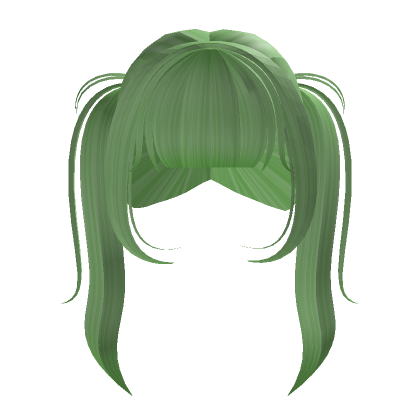 Roblox Item ♡﹒Cute green pigtails