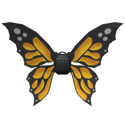 Roblox Item Orange Butterfly Backpack