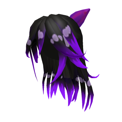 Roblox Item Black & Purple Flowing Fairy Hair 