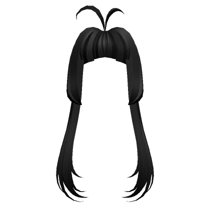 Black Popular Long Loose Anime Hair Bangs | Roblox Item - Rolimon's