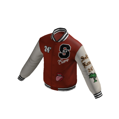 Free Roblox T-shirt cute soft pink and white jersey jacket