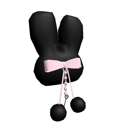 Kawaii Bunny Hair Clip with Pearls in Black | Roblox Item - Rolimon's
