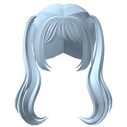 Cute Curly Pigtails Aesthetic Hair Blue - Roblox