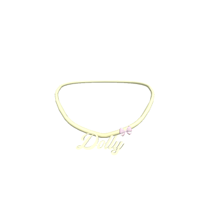 cute dolly bow necklace (gold) | Roblox Item - Rolimon's