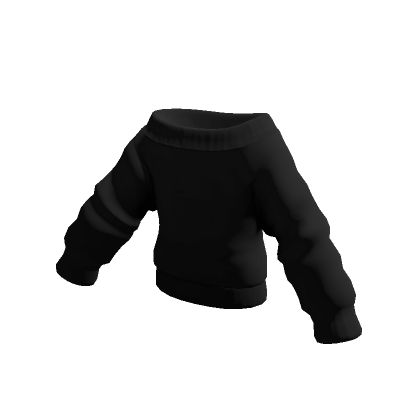 Roblox Item Black Oversized Off Shoulder Sweater