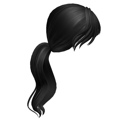Roblox Item Wavy Low Ponytail (Black)