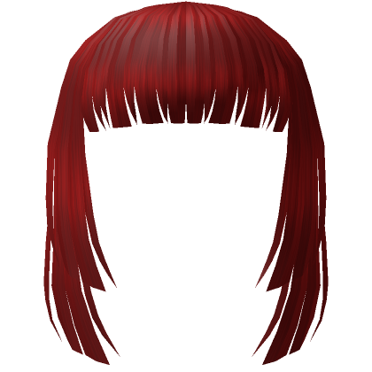 Blunt 2 Layered Bangs in Red | Roblox Item - Rolimon's