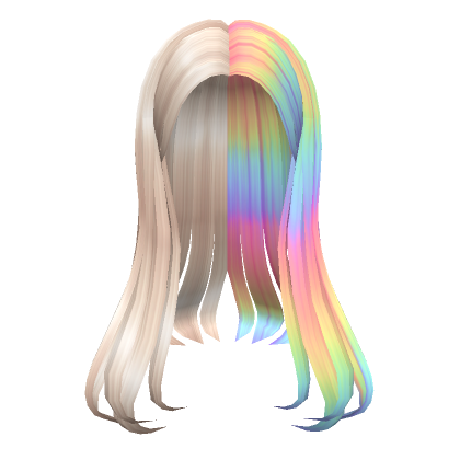 Dream Girl Low Pigtails Blonde To Rainbow - Roblox