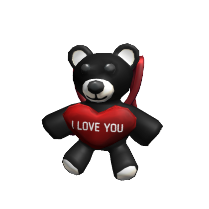 Roblox Item Cute valentine black color teddy bear backpack