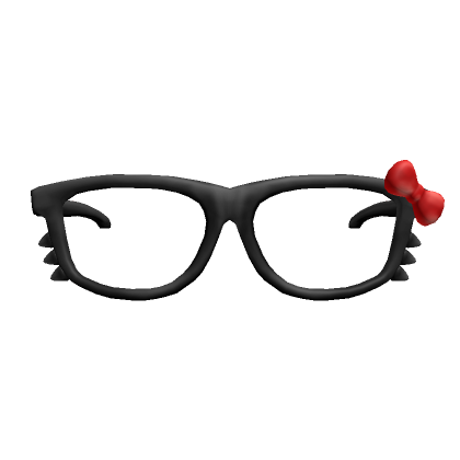 Y2K Kitty Nerd Glasses in Black s Code Price RblxTrade