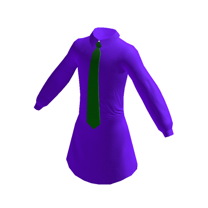 Roblox Item Purple Dress Shirt & Green Tie - Clothing