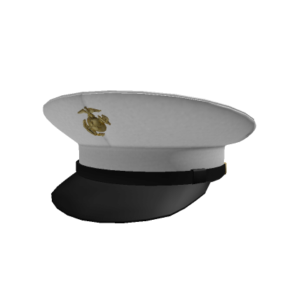 Roblox Item USMC White Peaked Cap