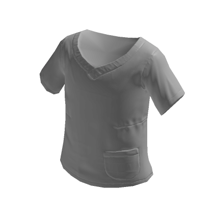 Roblox Item Medical Scrubs Hospital Shirt - Grey