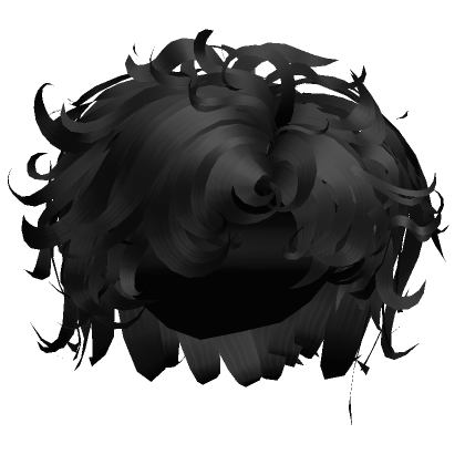 Long Length Messy Hair(Black) - Roblox