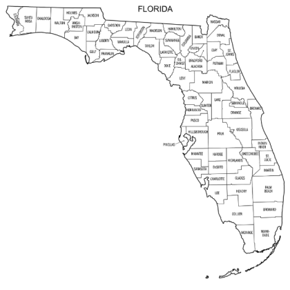 Florida County Map