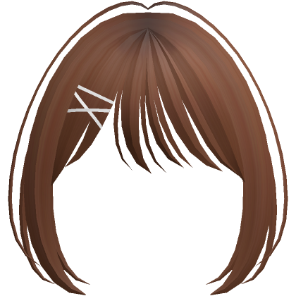 Long Natural Hairstyle with Hair Clip (Platinum) - Roblox