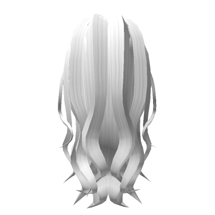 White wavy ponytail extension - Roblox