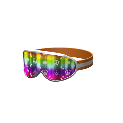 rainbow designer ski goggles