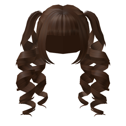 Roblox Item Brown Anime Drill Pigtails