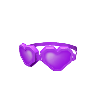 Roblox Item Pixel Heart Goggles - Purple