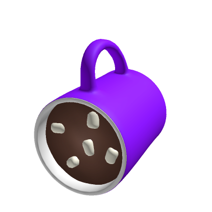 Roblox Item Holdable Hot Choccy Mug {Purple}
