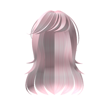 Cute Pink Long Straight Hair With Bangs's Code & Price - RblxTrade