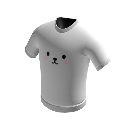 Cute Happy Bear Face White Shirt | Roblox Item - Rolimon's